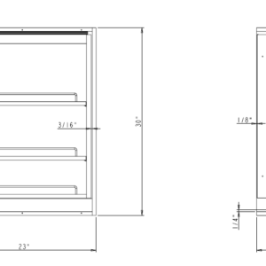 Dowell 6″ Base Filler Pullout with Adjustable Shelves-4005 0630