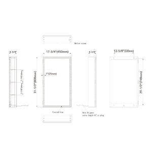 Dowell LED aluminum medicine cabinet with Induction switch 5003 1831 ML