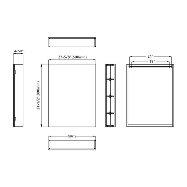 Dowell Mirror Cabinet – 5007 2431 05M