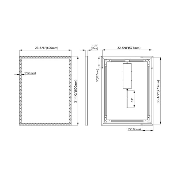 Dowell LED Light Mirror 5011 2431ML