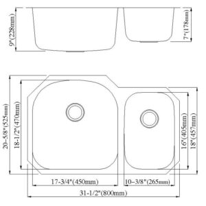 Dowell Undermount Kitchen Sinks Undermount Series 6001 3120