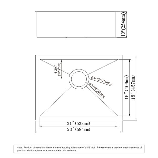 Dowell Undermount Kitchen Sinks Handcrafted Series-6002 2318