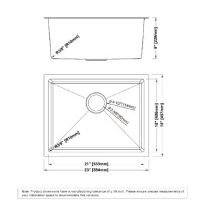 Dowell Undermount Kitchen Sinks Handcrafted Small-Radius Corner (R10) Series 6005 2318