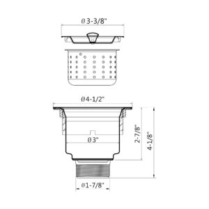 Dowell Sinks Accessories Strainer-6011 01