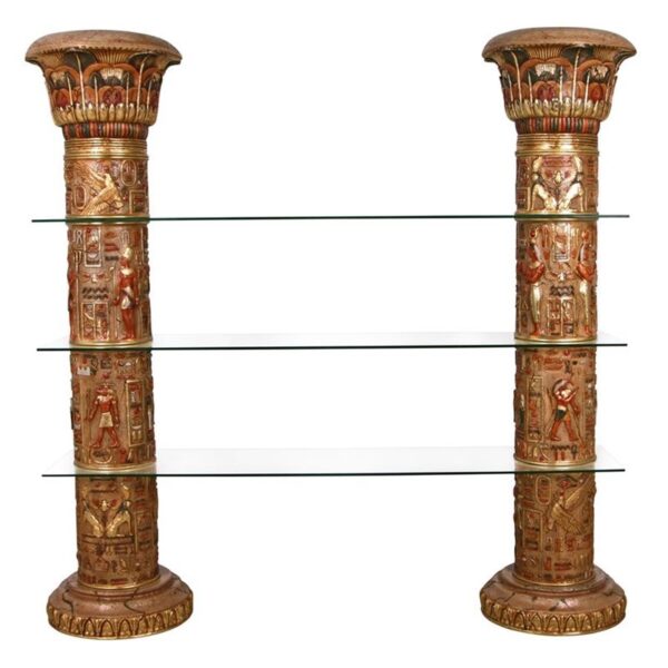 Design Toscano AD868372 76 Inch Columns of Luxor Shelves