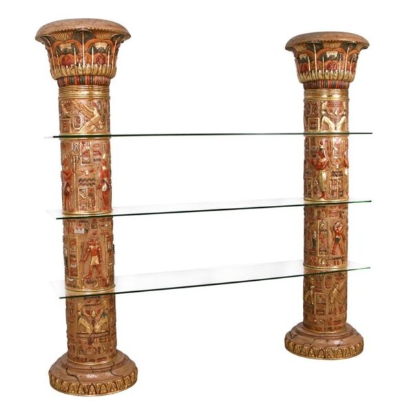 Design Toscano AD868372 76 Inch Columns of Luxor Shelves