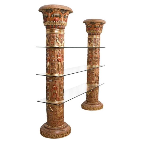 Design Toscano AD868372 76 Inch Columns of Luxor Shelves