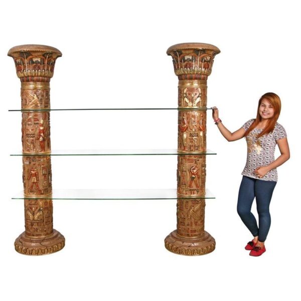 Design Toscano AD868372 76 Inch Columns of Luxor Shelves