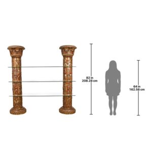 Design Toscano AD868372 76 Inch Columns of Luxor Shelves