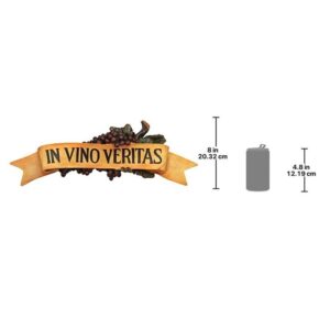 Design Toscano AH22245 23 Inch In Vino Veritas Plaque