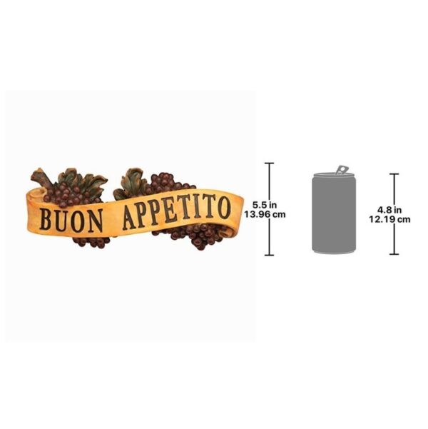 Design Toscano AH231111 14 1/2 Inch Buon Appetito Plaque