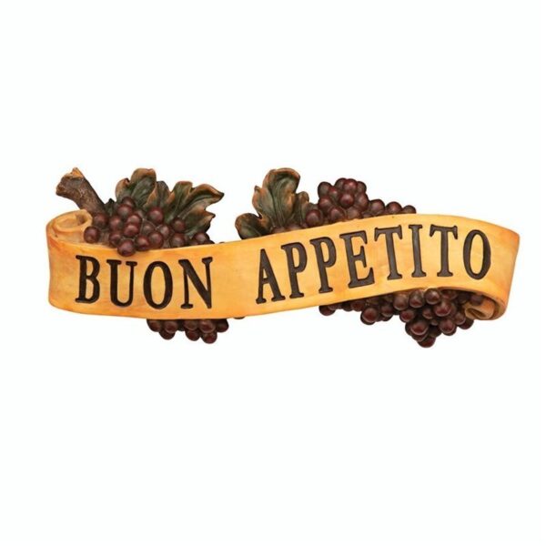 Design Toscano AH231111 14 1/2 Inch Buon Appetito Plaque