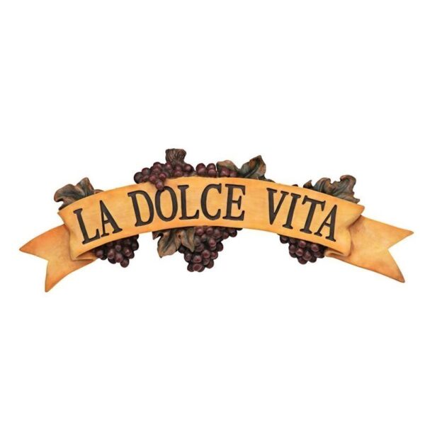 Design Toscano AH231113 22 Inch La Dolce Vita Plaque