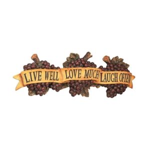 Design Toscano AH240004 25 1/2 Inch Live Love Laugh Plaque