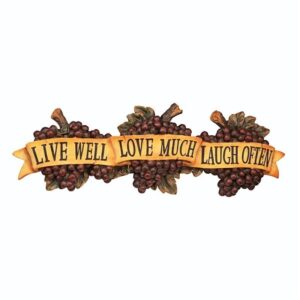 Design Toscano AH240004 25 1/2 Inch Live Love Laugh Plaque