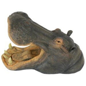 Design Toscano AL18006 13 Inch Hippo Head with Open Mouth