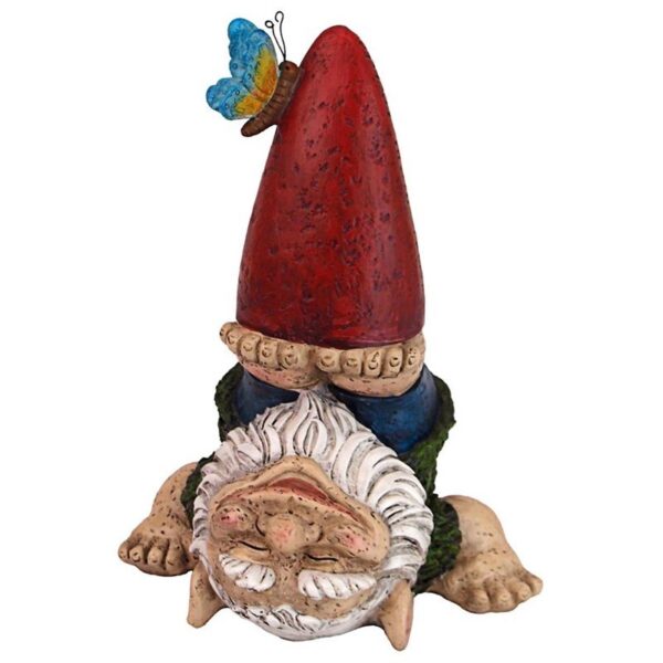 Design Toscano AL18617 8 Inch Topsy Turvy Theo Garden Gnome Statue