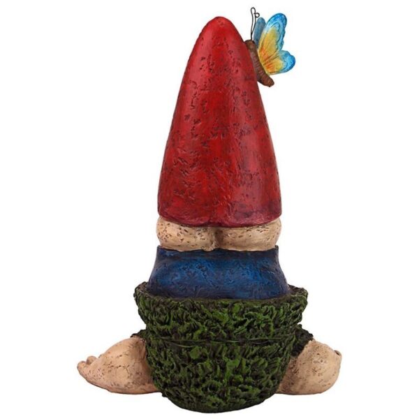 Design Toscano AL18617 8 Inch Topsy Turvy Theo Garden Gnome Statue