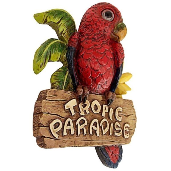 Design Toscano AL18623 8 Inch Tropic Parrot Paradise Wall Sculpture