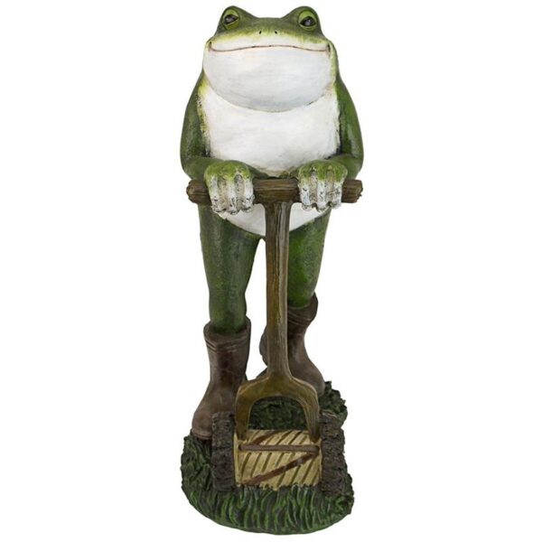 Design Toscano AL18624 5 Inch Moses the Toad Lawn Mower Frog