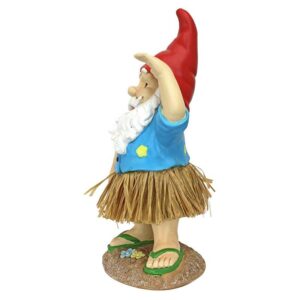 Design Toscano AL60159 6 1/2 Inch Hawaiian Hank Grass Skirt Gnome Statue