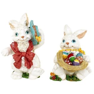 Design Toscano AL920507 6 Inch Constance and Mortimer Easter Bunnies