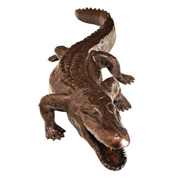 Design Toscano AS21592 14 Inch Prowling Alligator Statue - Bronze