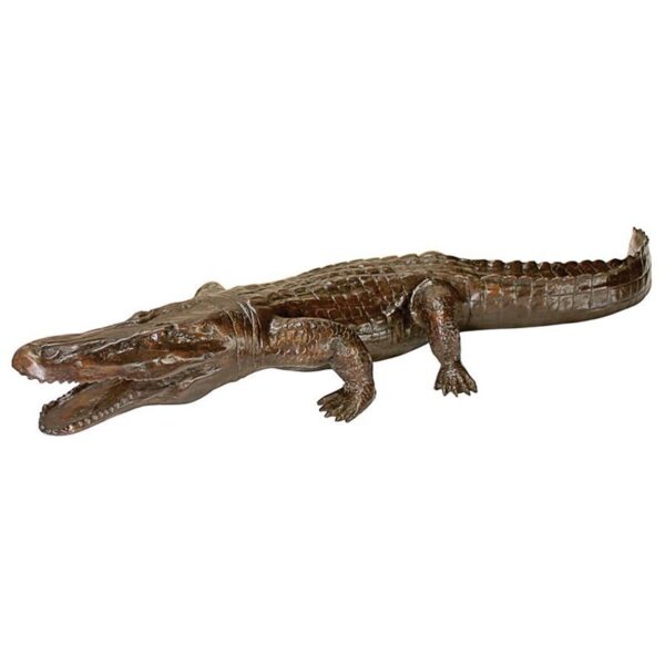 Design Toscano AS21592 14 Inch Prowling Alligator Statue - Bronze