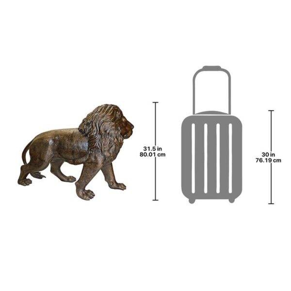 Design Toscano AS221551 48 Inch Guardian Lion Left Foot Forward