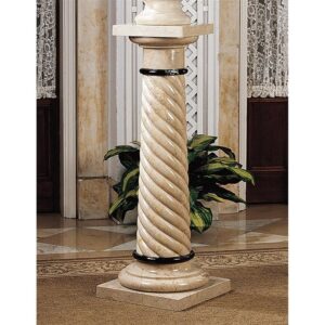 Design Toscano BX0061 14 Inch Bottochino Spiraled Marble Column