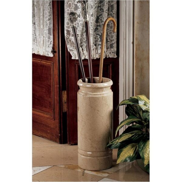 Design Toscano BX1385 8 Inch Marble Umbrella Stand - Ivory