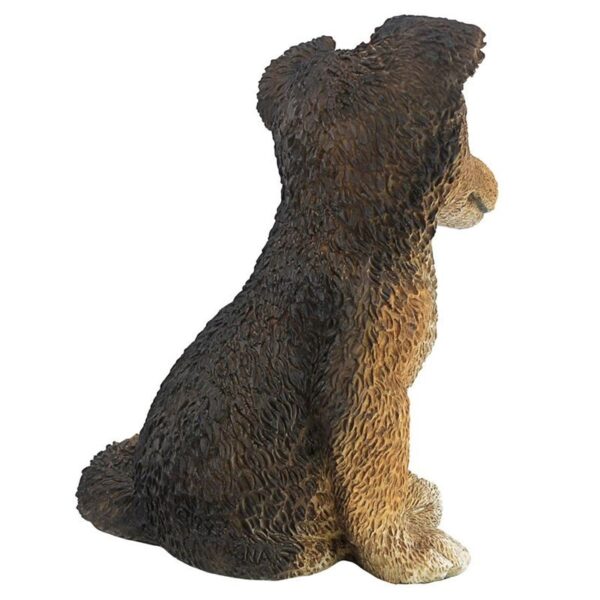 Design Toscano CF2486 7 1/2 Inch Collie Puppy Statue - Brown