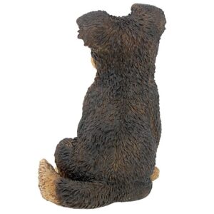 Design Toscano CF2486 7 1/2 Inch Collie Puppy Statue - Brown