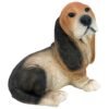 Design Toscano CF3298 9 Inch Basset Puppy Statue - Black and Brown