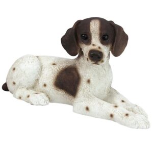 Design Toscano CF3446 14 Inch Pointer Puppy Statue - Brown and White