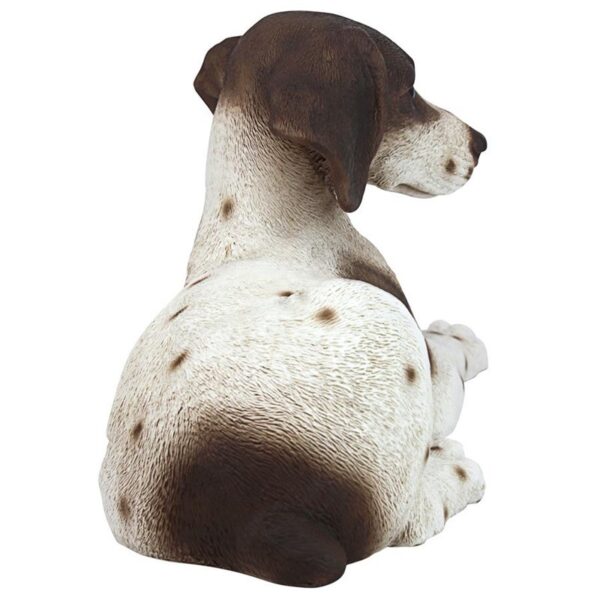 Design Toscano CF3446 14 Inch Pointer Puppy Statue - Brown and White