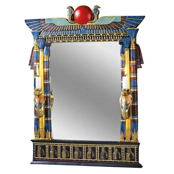 Design Toscano CL2558 19 1/2 Inch Wadjet Mirror with Cobra Sconces