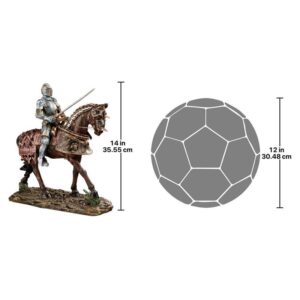 Design Toscano CL3428 13 Inch Knight of Blenheim Palace - Red