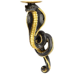 Design Toscano CL3448 3 1/2 Inch Renenutet Cobra Goddess Wall Sconces, Set of 2