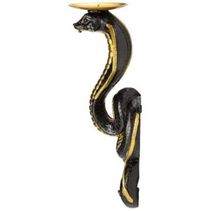 Design Toscano CL3448 3 1/2 Inch Renenutet Cobra Goddess Wall Sconces, Set of 2