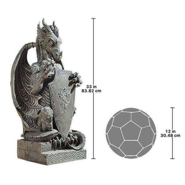 Design Toscano CL3756 16 1/2 Inch Grande Dragon Sentinel