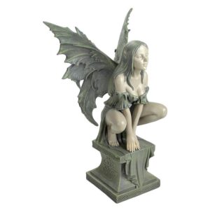 Design Toscano CL5047 12 Inch Fairy Winged Large Perilous Perch Statue