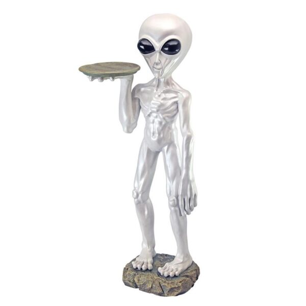 Design Toscano CL5304 10 1/2 Inch Roswell the Alien Butler Table