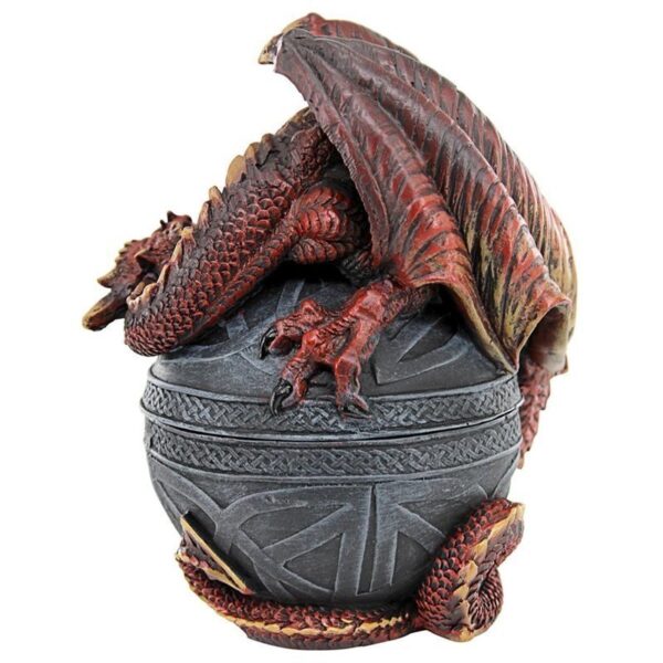 Design Toscano CL551022 4 Inch Dragon Protector Celtic Orb Box