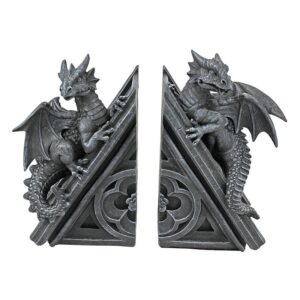 Design Toscano CL55773 4 Inch Gothic Castle Dragon Bookends