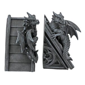 Design Toscano CL55773 4 Inch Gothic Castle Dragon Bookends