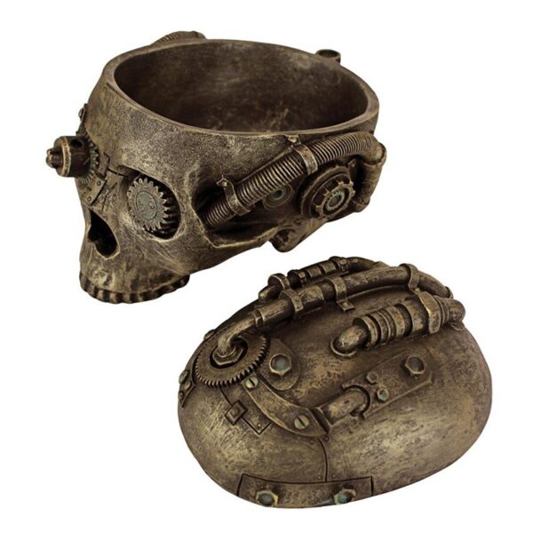 Design Toscano CL6067 7 1/2 Inch Steampunk Skull Containment Vessel