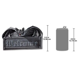 Design Toscano CL6358 10 1/2 Inch Vampire Bat Welcome Plaque