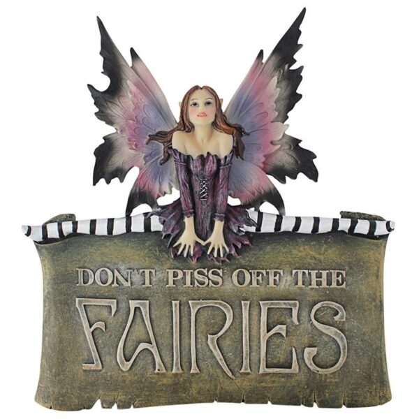 Design Toscano CL6564 10 Inch Don't Piss Off the Fairies Plaque