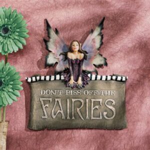 Design Toscano CL6564 10 Inch Don't Piss Off the Fairies Plaque